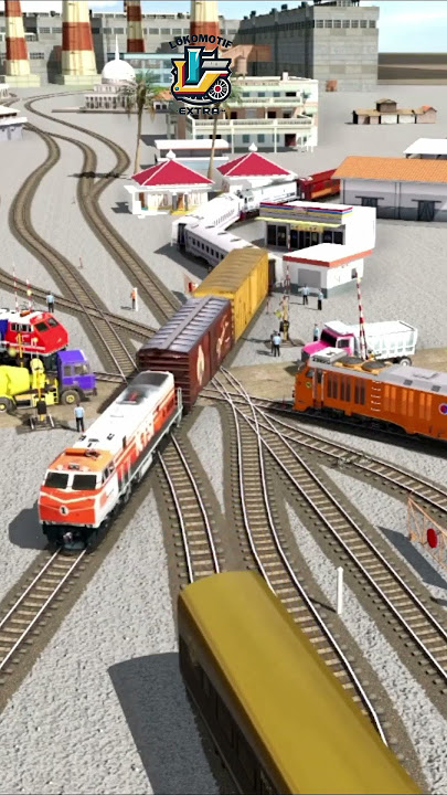 Kereta Api Melintasi Tikungan Dan Kereta Terputus Di Persilangan #train #railway #indianrailways