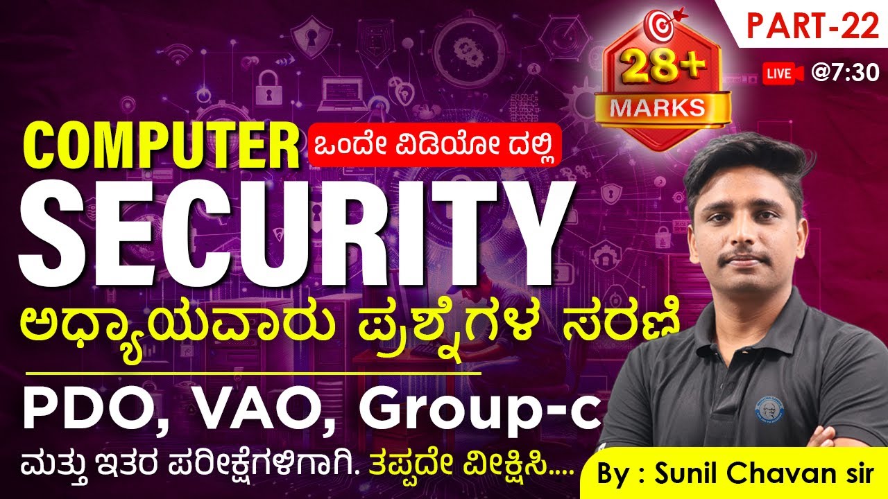 Computer Security | ಅಧ್ಯಾಯವಾರು ಪ್ರಶ್ನೆಗಳ ಸರಣಿ | Old Questions series
