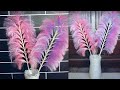 DIY Flowers Satin Ribbons and Vases || Satin Ribbon Flowers || Rayung Flower (Bunga Rayung)