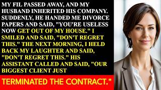 Full My FIL passed away, and my husband inherited his company. Suddenly, he handed me divorce papers a... News