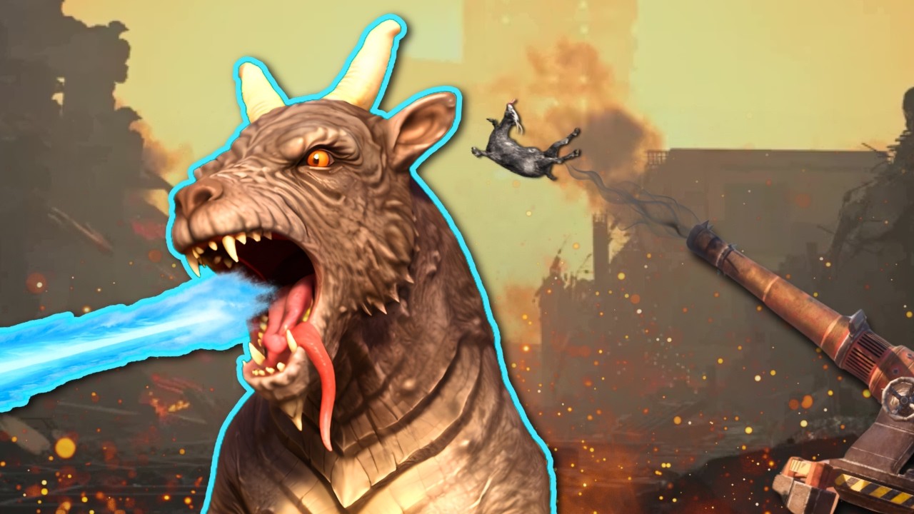 GIGA GOAT IS PURE CHAOS! | Goat Simulator 3 (Baadlands: Furry Road)