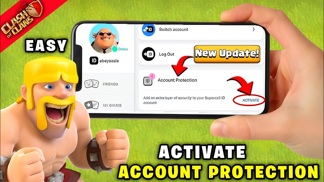 How to Activate Account Protection in Clash of clans - Explained....COC
