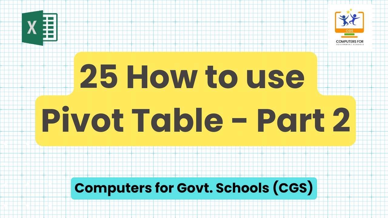 25 How to use Pivot Table - Part 2 - YouTube