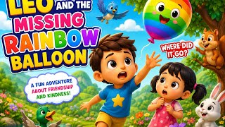 Leo and the Missing Rainbow Balloon 🌈🎈 | Fun Kids Adventure Story | Friendship Cartoon for Children