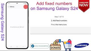 How to add fixed numbers on samsung galaxy s24
