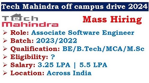 🔥Tech Mahindra is hiring 2023/2022 batch | Eligibility? | Mass hiring | Salary? #itjobs #jobs