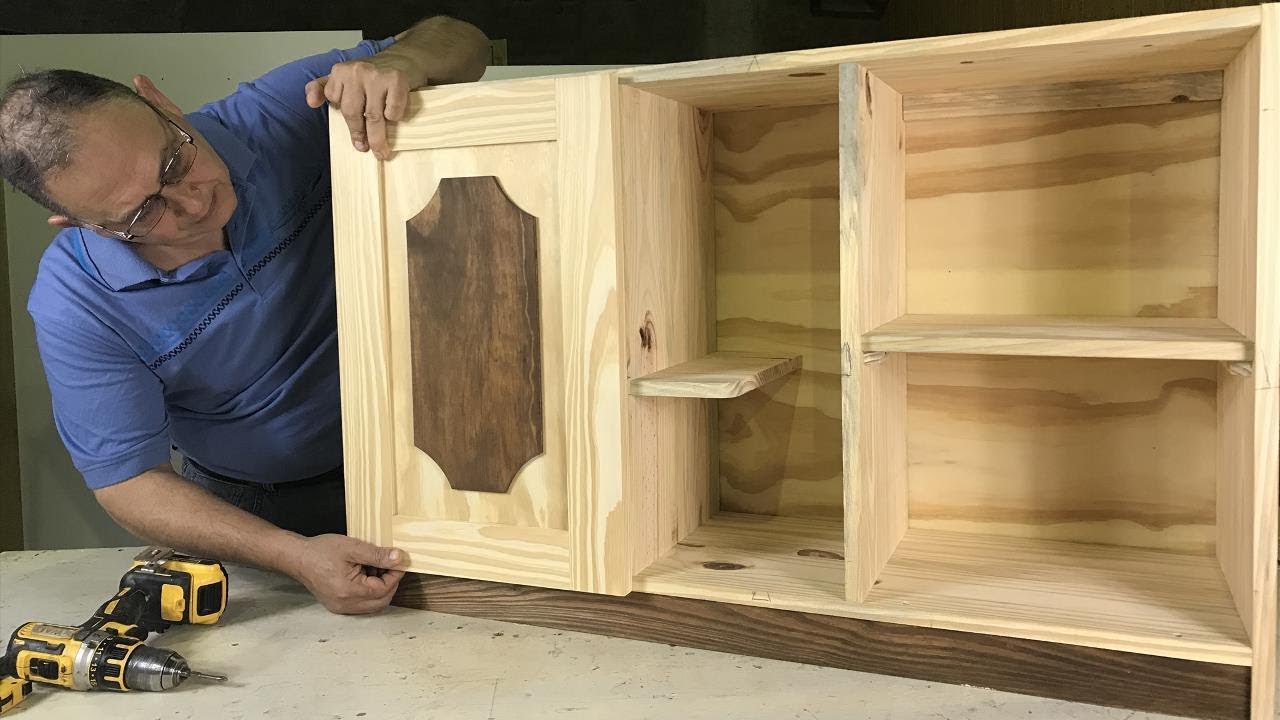 ALACENA DE MADERA BANDEJERO PASO A PASO DE HACER - TUTORIAL DE CARPINTERÍA - YouTube