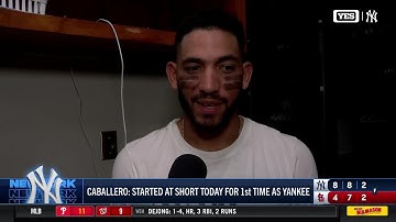 Jose Caballero on his first start as a shortstop for the Yankees