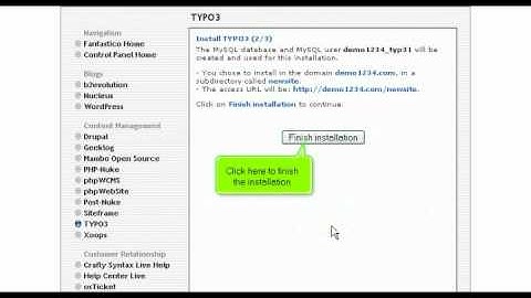 WHB Presents: Installing TYPO3 from Fantastico