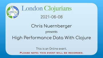 High Performance Data With Clojure Chris Nuernberger