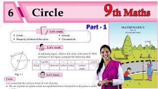 9th Maths 2 Geometry | Circle | Chapter 6 | Part -1 | Maharashtra Board