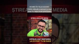 BOMBĂ ÎN TELEVIZIUNE! Cătălin Măruță a semnat cu noul post TV. https://cutt.ly/rtnZlymC