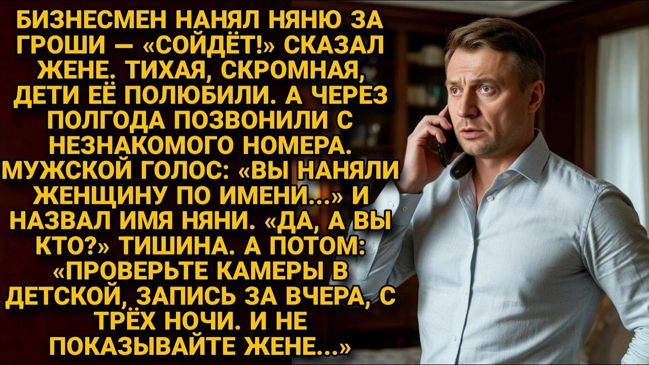 Муж нашёл няню по объявлению. Жена сразу почувствовала неладное. Но правда оказалась страшнее...