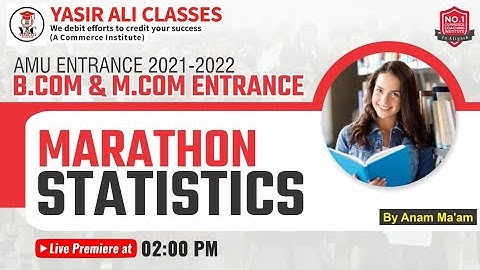 Maha Marathon | Business  Statistics | इससे बाहर कुछ भी नहीं  AMU ENTRANCE 21-22 | B.COM/MHRM/M.COM