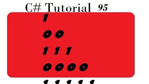 Printing Triangle Pattern in C# Example Sixth