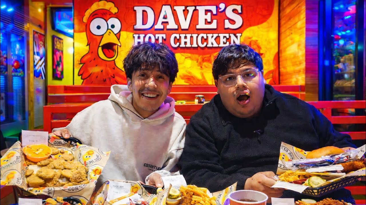 Я впервые попробовал острый цыпленок от Дэйва…
