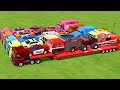 Load  transport car ambulance cars fire truck police cars tractor bus monster truck  fs22