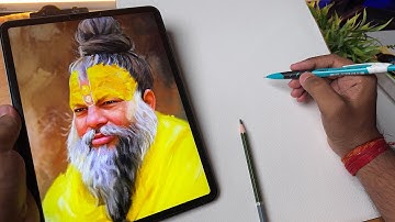 Draw With Me - Premanand Ji Maharaj Drawing,  Outline Tutorial 😍