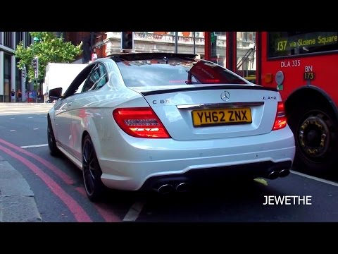 Mercedes-Benz C63 AMG Coupe INSANE Revving In London!! LOUD Exhaust Sounds!!