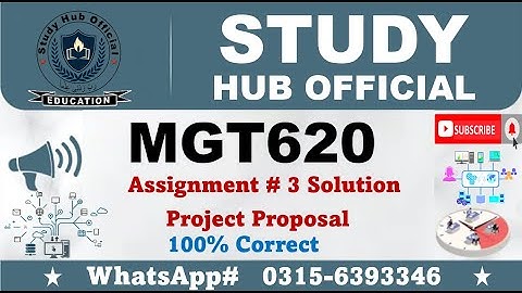 MGT620 Assignment 3 solution SP2024 project proposal