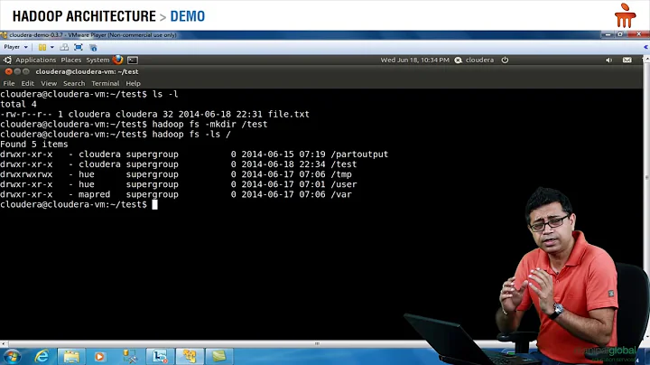 Big Data and Hadoop Concepts  . HDFS Commands on Cloudera Virtual Machine