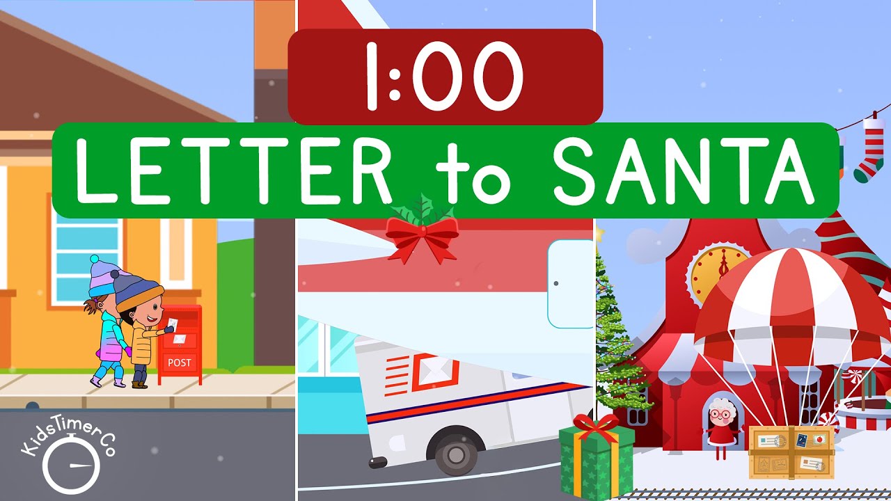 1 Minute Letter to Santa Journey! 🎅📮 Magical Christmas Visual Timer for Kids