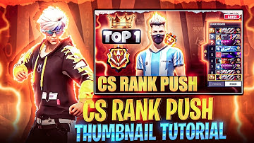 How To Make Cs Rank Push Live Stream Thumbnail In Android || Live Stream Thumbnail Kaise Banaye