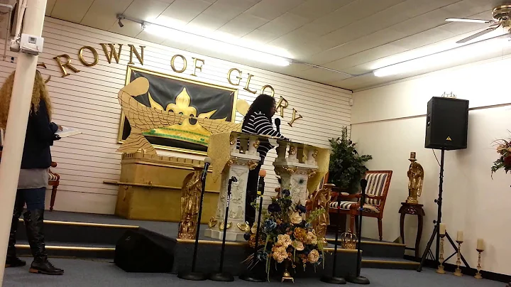 Prophetess Joyce Lewis preaching "Lord save me"