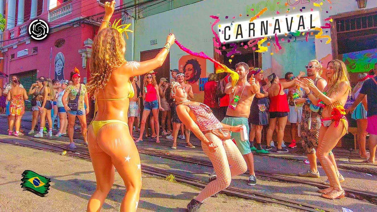 Street Carnival in Rio de Janeiro 🇧🇷 Brazil — Santa Teresa — 【 4K UHD 】