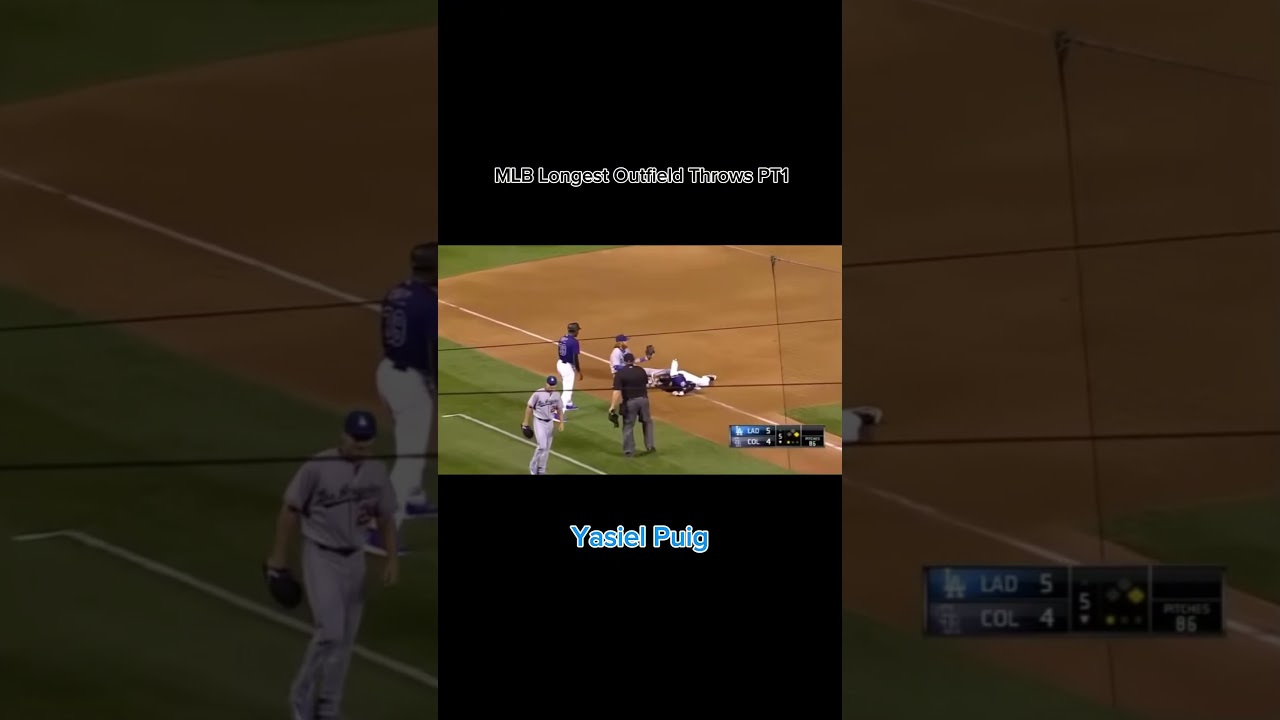MLB Longest Outfield Throws Part 1😤🔥
