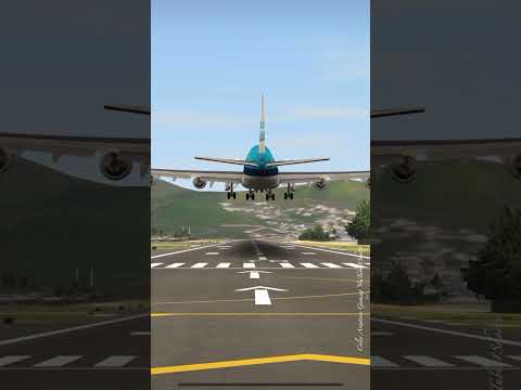 KLM Boeing 747-400 Touch Down At SXM For World Of Airports 2.0 Daily Special Events! #Shorts