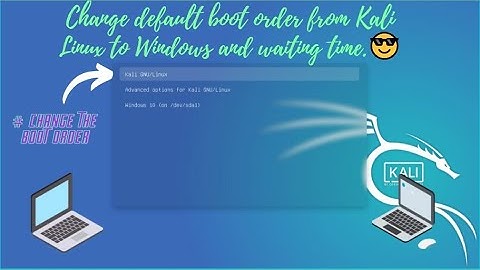 Change default boot order from Kali Linux to Windows and waiting time.😎 #Infosys_Force