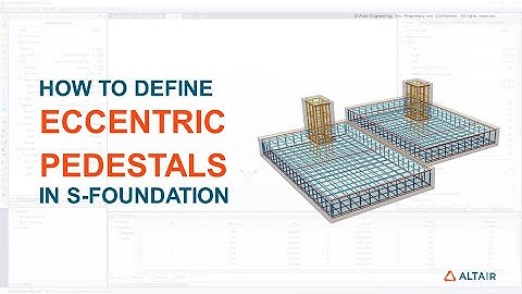 How to model spread footings with eccentric pedestals in Altair S-FOUNDATION