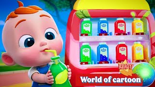 Color Song (Juice Vending Machine Version) | Learn Colors | Baby ChaCha Nursery Rhymes \& Kids Songs