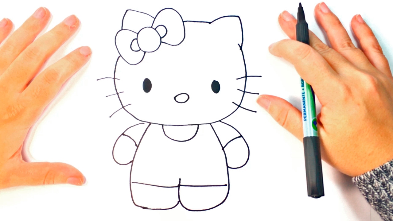 How to draw Hello Kitty | Hello Kitty Easy Draw Tutorial - YouTube