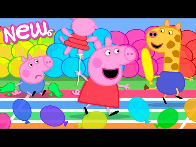 Peppa Pig Tales 🎈The Big Balloon Garden Race 🎈 BRAND NEW Peppa Pig Episodes class=