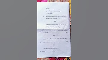 BA English Honours Question Paper 7📚📚 (BRABU) ♥️♥️3rd part question paper