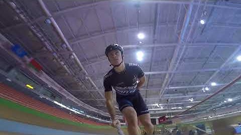 Inline speed skating in Minsk arena velodrome (pascal briand vlog 117)