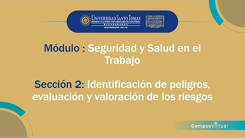 Sección 2. Identificación de peligros, evaluación y valoración de los riesgos