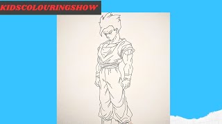 Super Saiyan Gohan Coloring Pages | Dragonballz #coloringpages #howtodraw #art #dragonballz