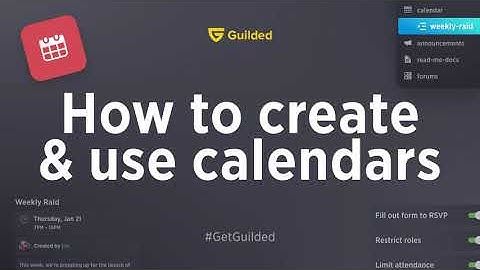 How to create & use calendars | Guilded tutorial
