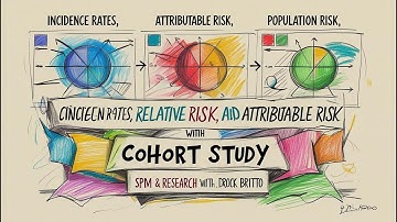 Incidence rates, Relative risk, Attributable risk, Population attributable risk in Cohort study.