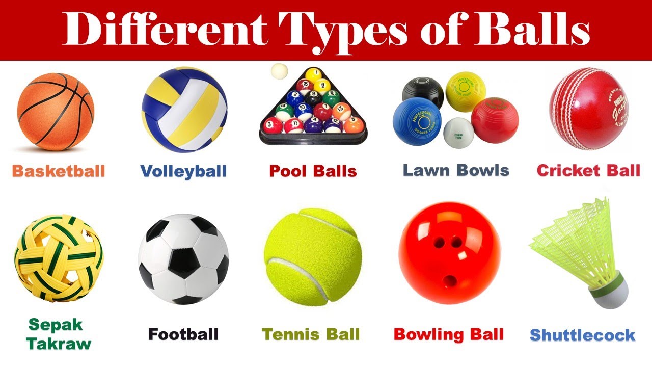 Types of Balls | Learning Names of Sports Balls in English for Kids ...