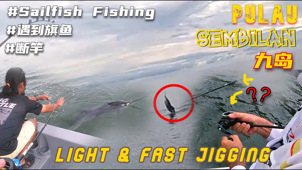断竿! 被大鱼追! 旗鱼攻击! Pulau Sembilan Light Jigging&Fast Jig ||九岛慢铁钓 #fishing #jigging  #sailfish #pkgjig