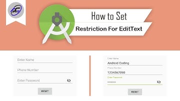 How to Set Restriction For EditText in Android Studio | EditTextRestrictoin | Android Coding