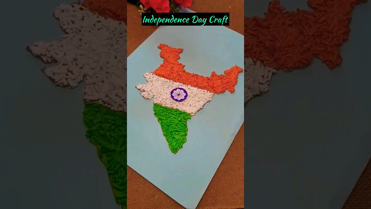Independence day special craft ideas 2023 / INDIAN Map 3D craft idea / INDIAN flag making easy 