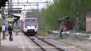Tågkompaniet EMU Regina trains 9013, 9009 and 9021 at Frövi station, Sweden