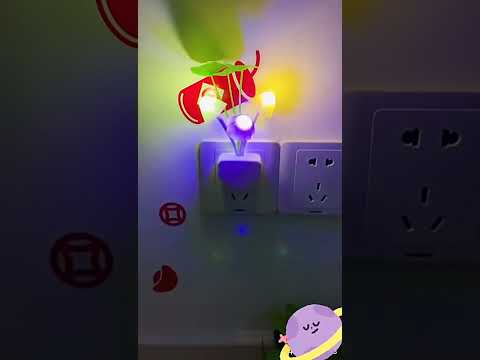 Світильник-нічник "Грибочки" з датчиком освітлення — декоративний LED нічник для дому, видео 1