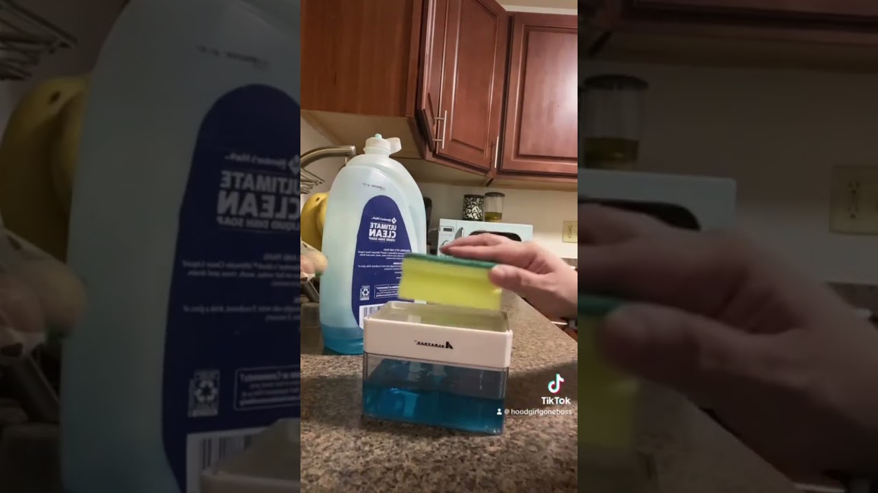 Amazon Dish Soap Dispenser! Pain free and it saves you money!