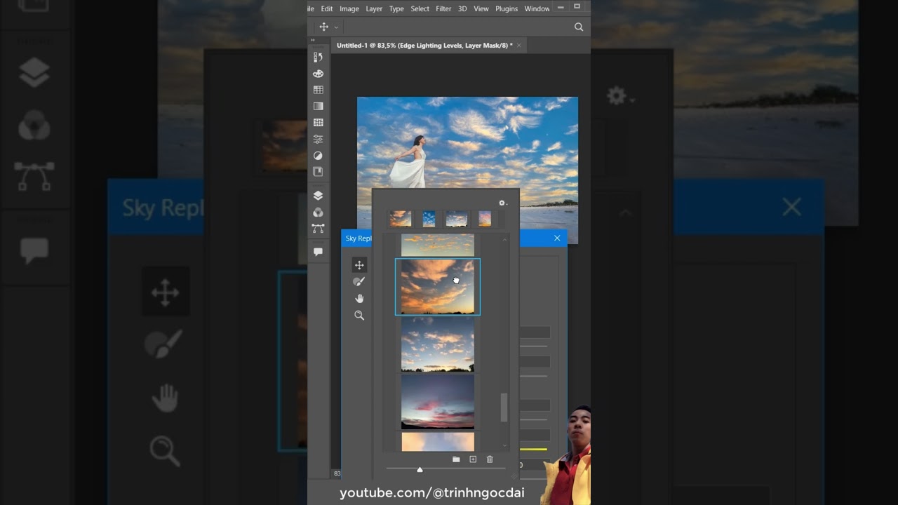 Thay đổi màu bầu trời nhanh và đẹp. 